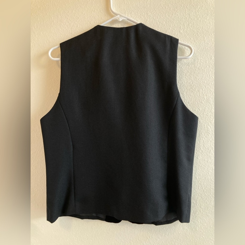 Norton McNaughton Black Women's Vest with Velvet Trim Size S - Picture 4 of 4